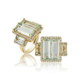 4 Stone Emerald Cut Aqua Ring