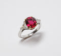 Ruby & Diamond 3 Stone Ring