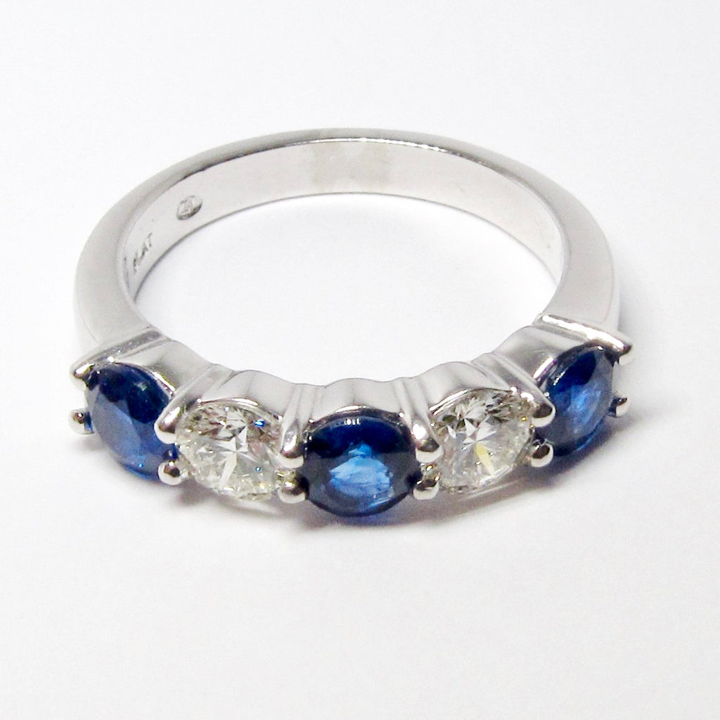 Diamond & Blue Sapphire Ring