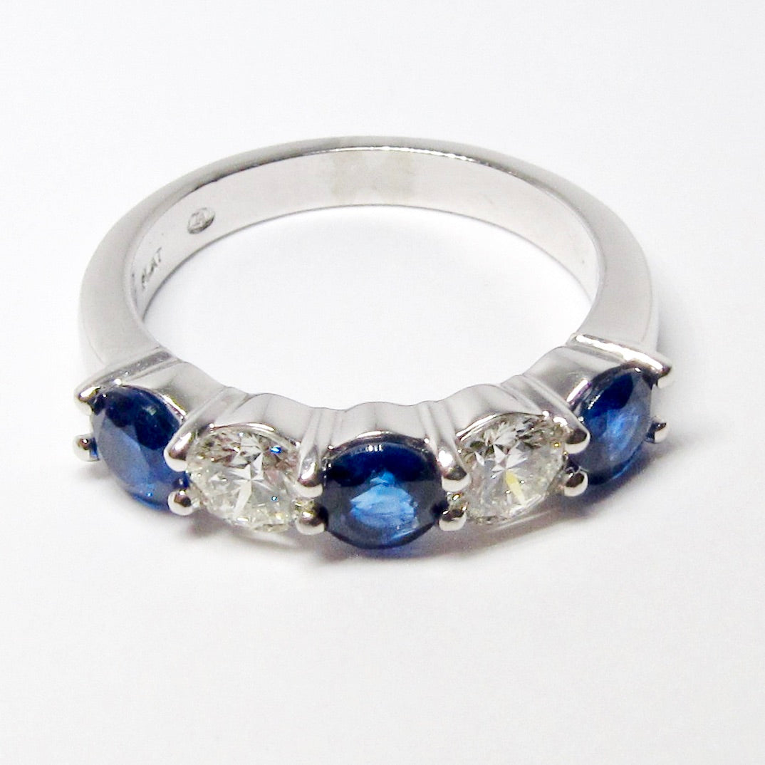 Diamond & Blue Sapphire Ring