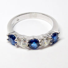 Load image into Gallery viewer, Diamond &amp; Blue Sapphire Ring
