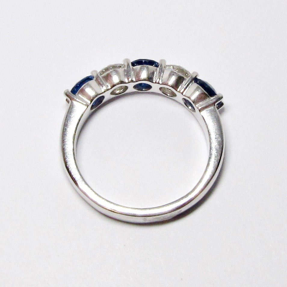 Diamond & Blue Sapphire Ring