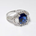 Diamond & Blue Sapphire Ring