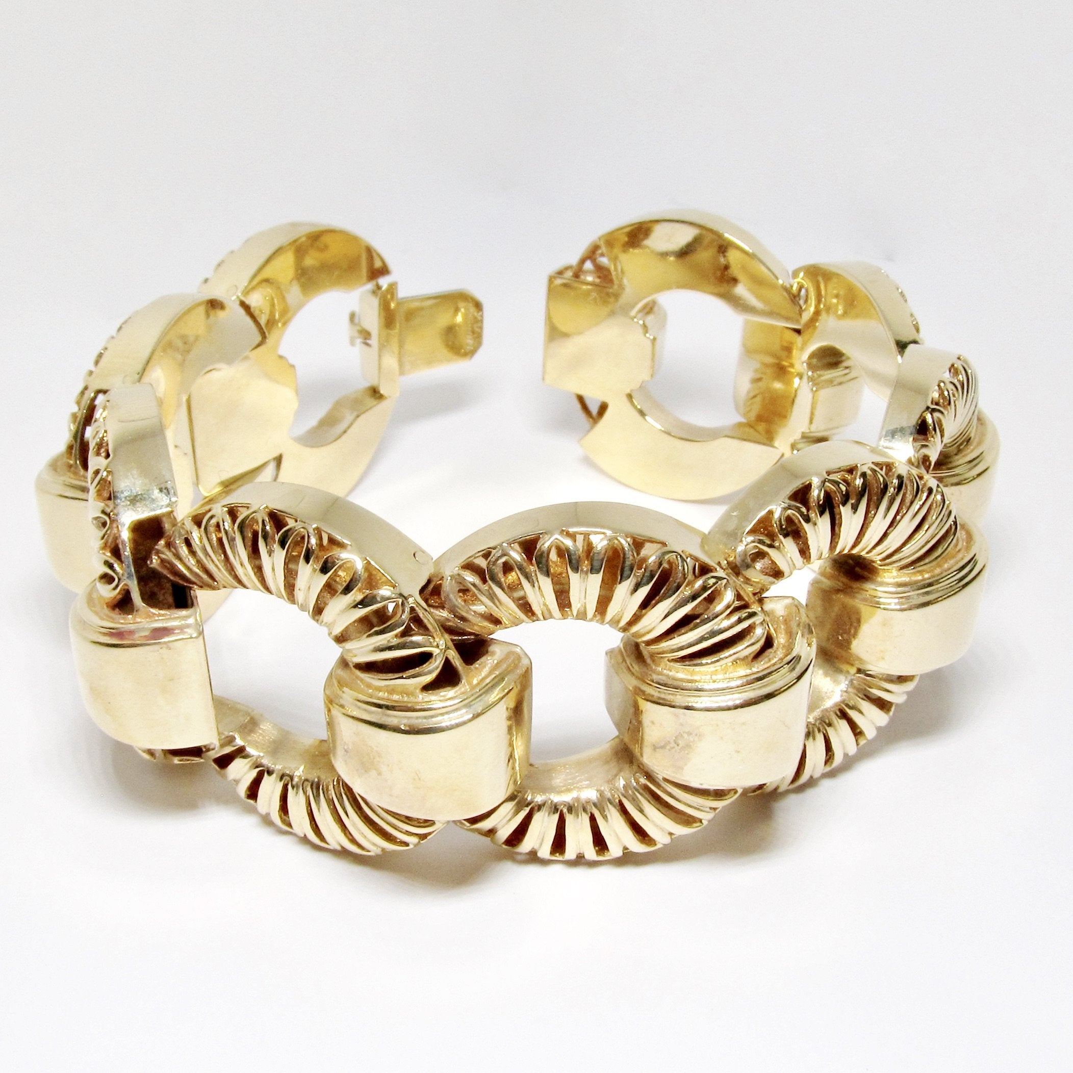14k Yellow Gold Heavy Bracelet