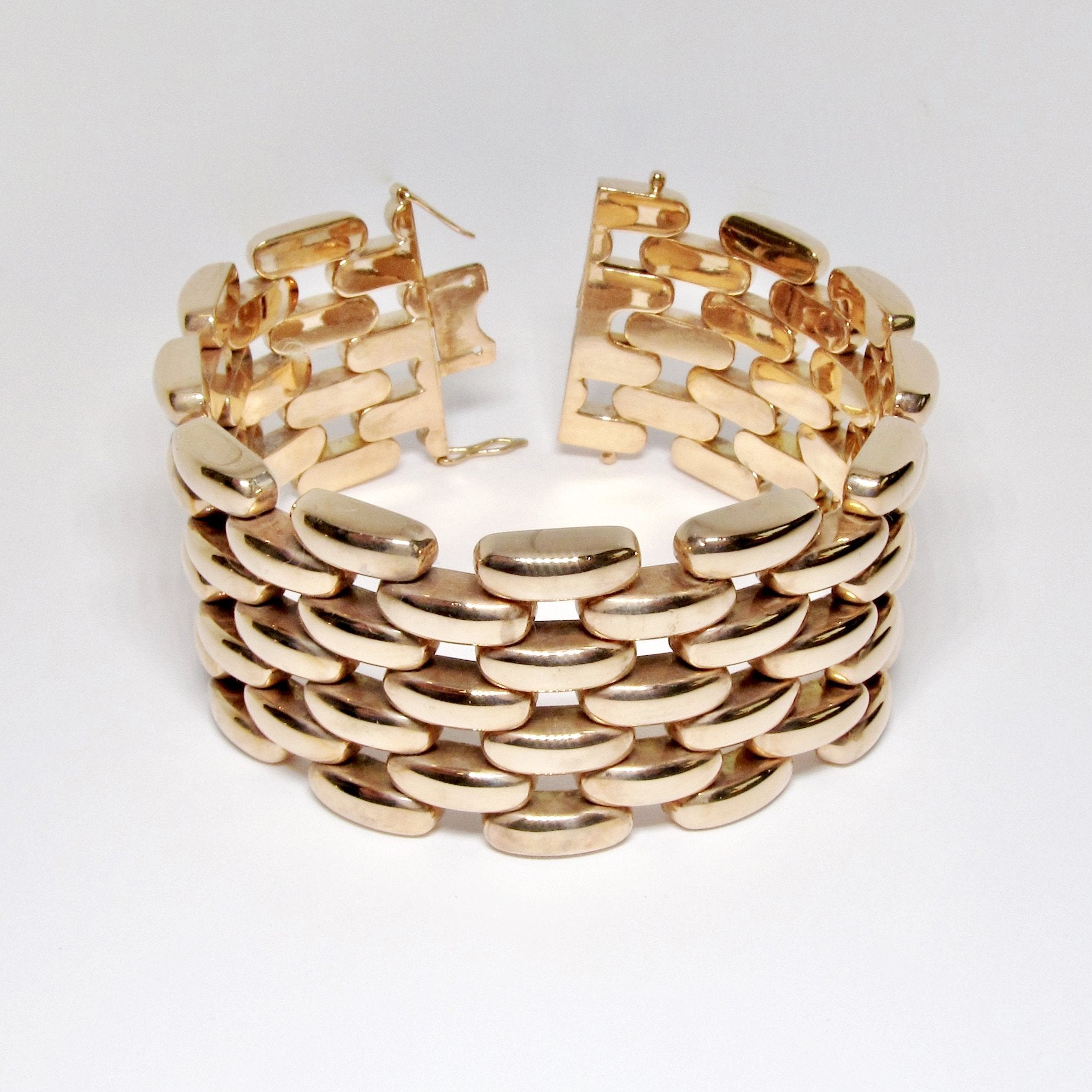 14k Rose Gold Heavy Bracelet