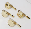 18k Yellow Gold Hexagon Shirt Studs