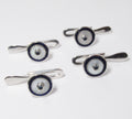 18k White Gold Shirt Studs