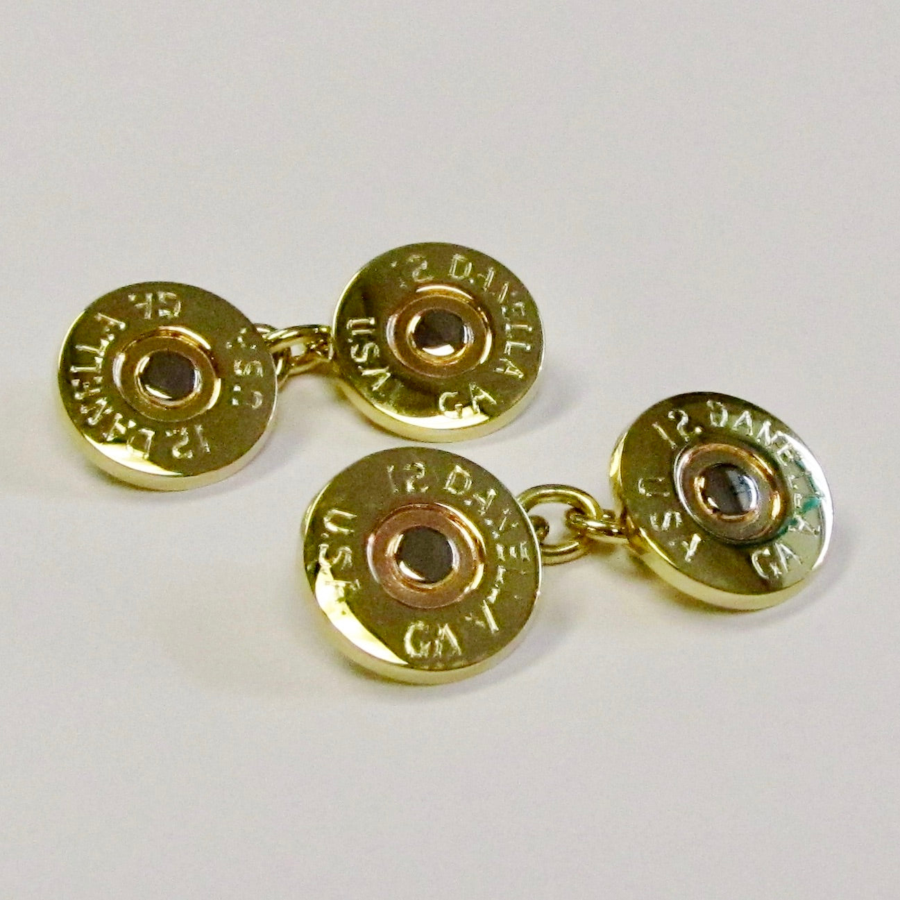 Cartridge Cap, 18k, Double Side Cufflinks