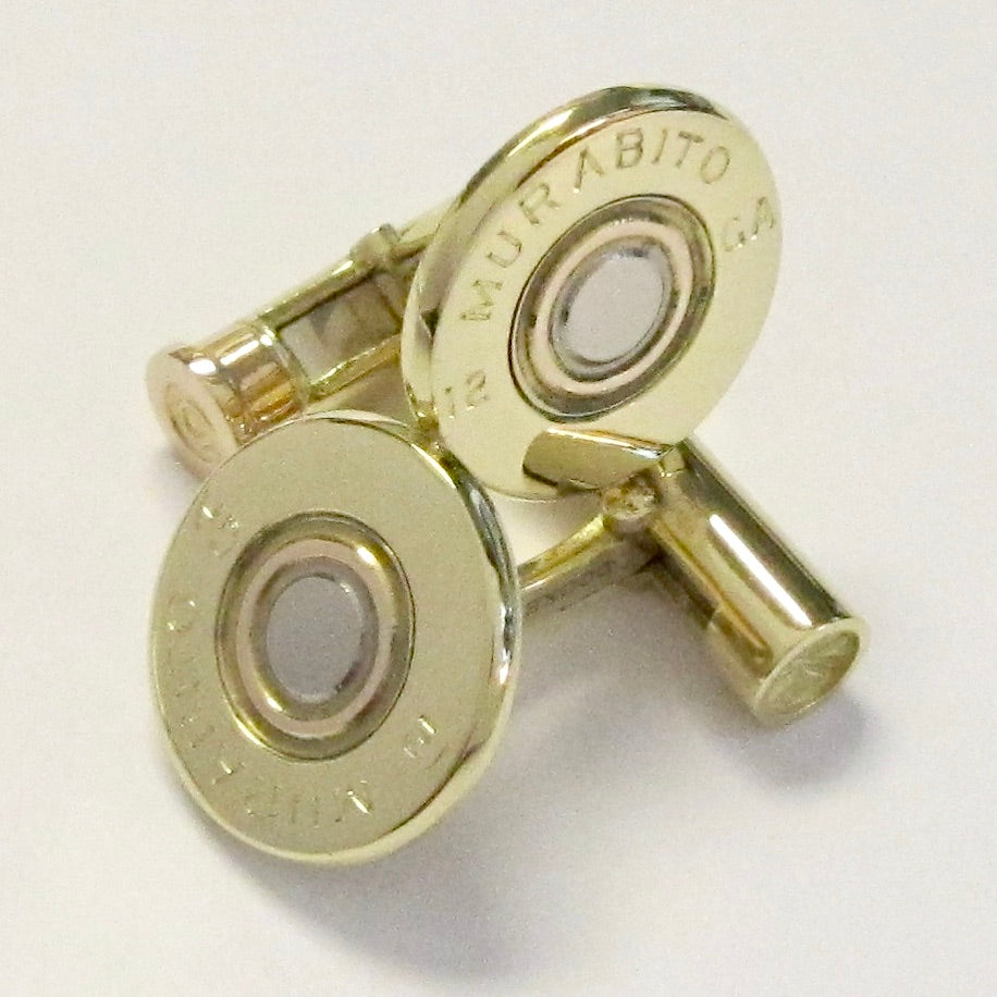18k Yellow Gold, Cartridge Cap Cufflinks