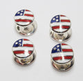 Round USA Shirt Studs