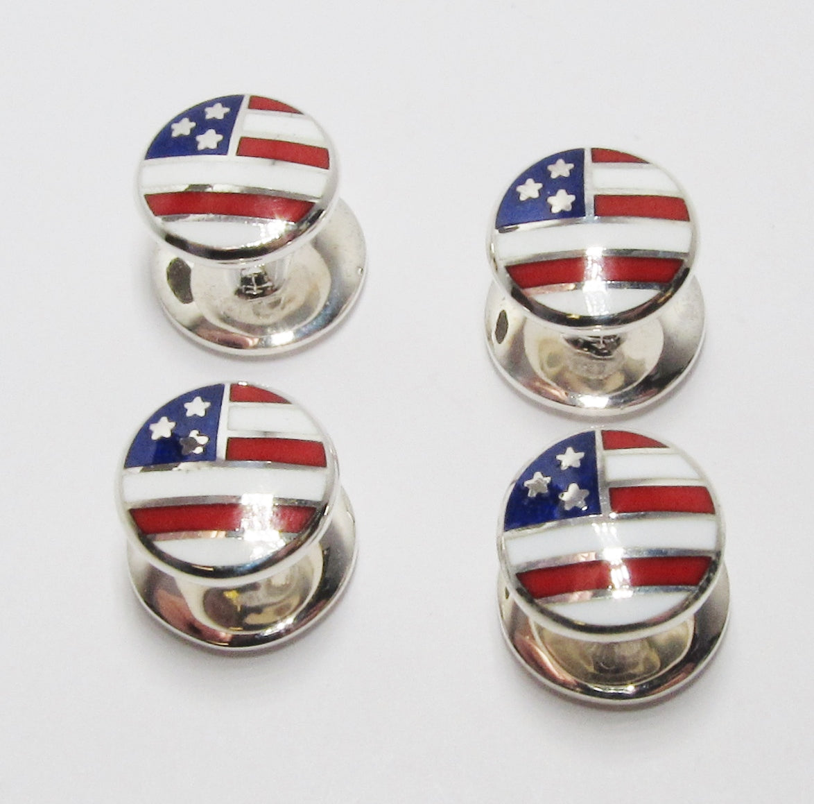 Round USA Shirt Studs