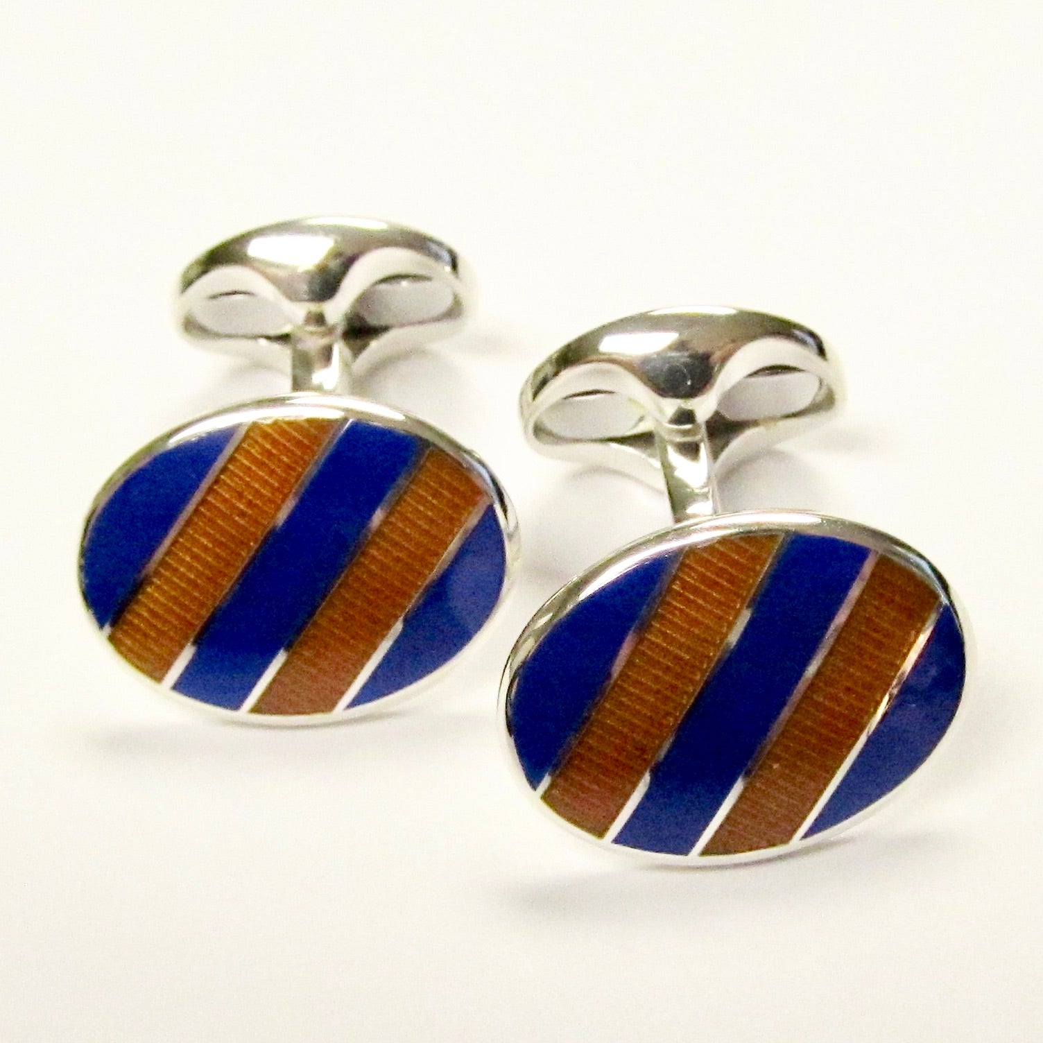 Sterling Silver & Enamel Cufflinks
