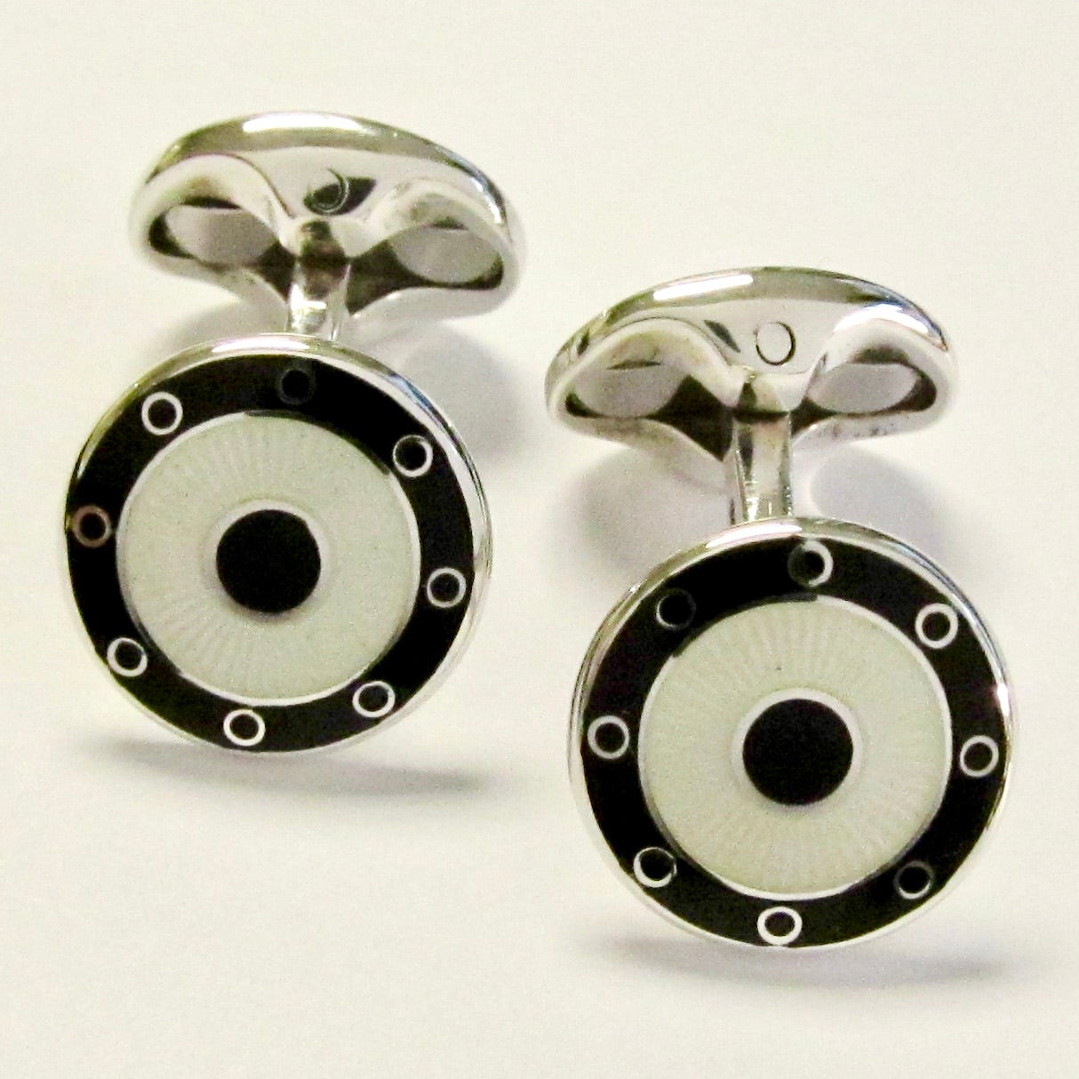 Sterling Silver Enamel Cufflinks