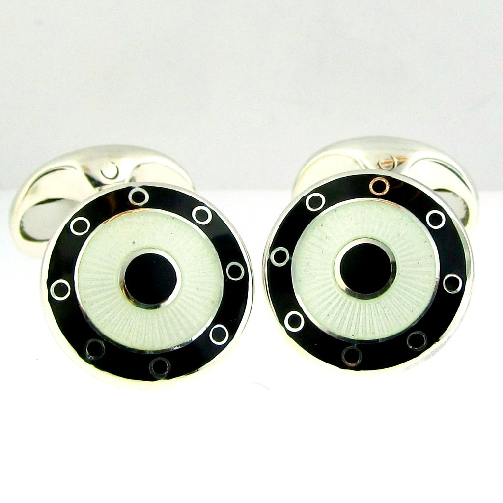 Sterling Silver Enamel Cufflinks