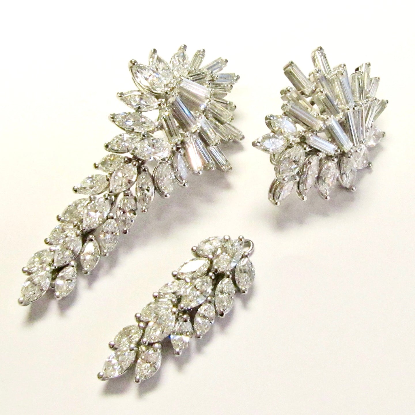 Platinum, Fancy Diamond Earrings