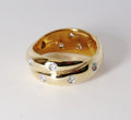 18k Yellow Gold & Diamond Tiffany Band