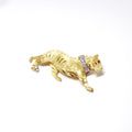 Yellow Gold Tiger Pin