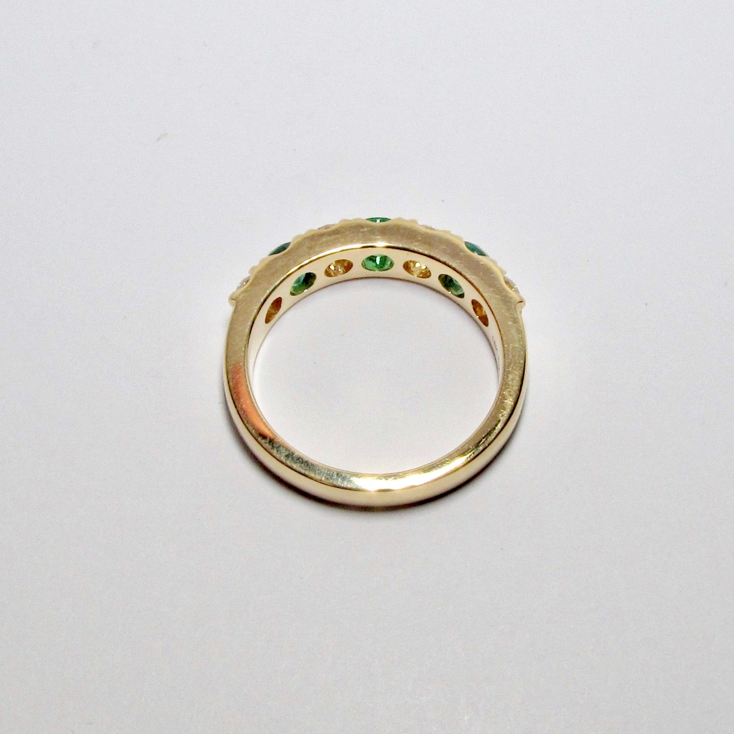 Yellow Gold, Emerald, and Diamond Ring