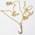 Diamond Initial "J" Pendant, 18k Yellow Gold