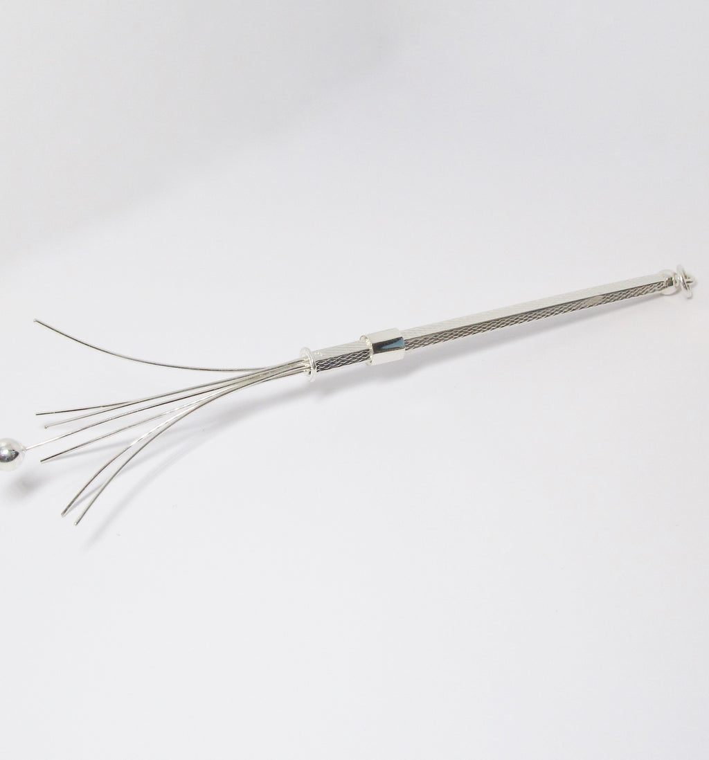 Silver Swizzle Stick, Six Prong Slider