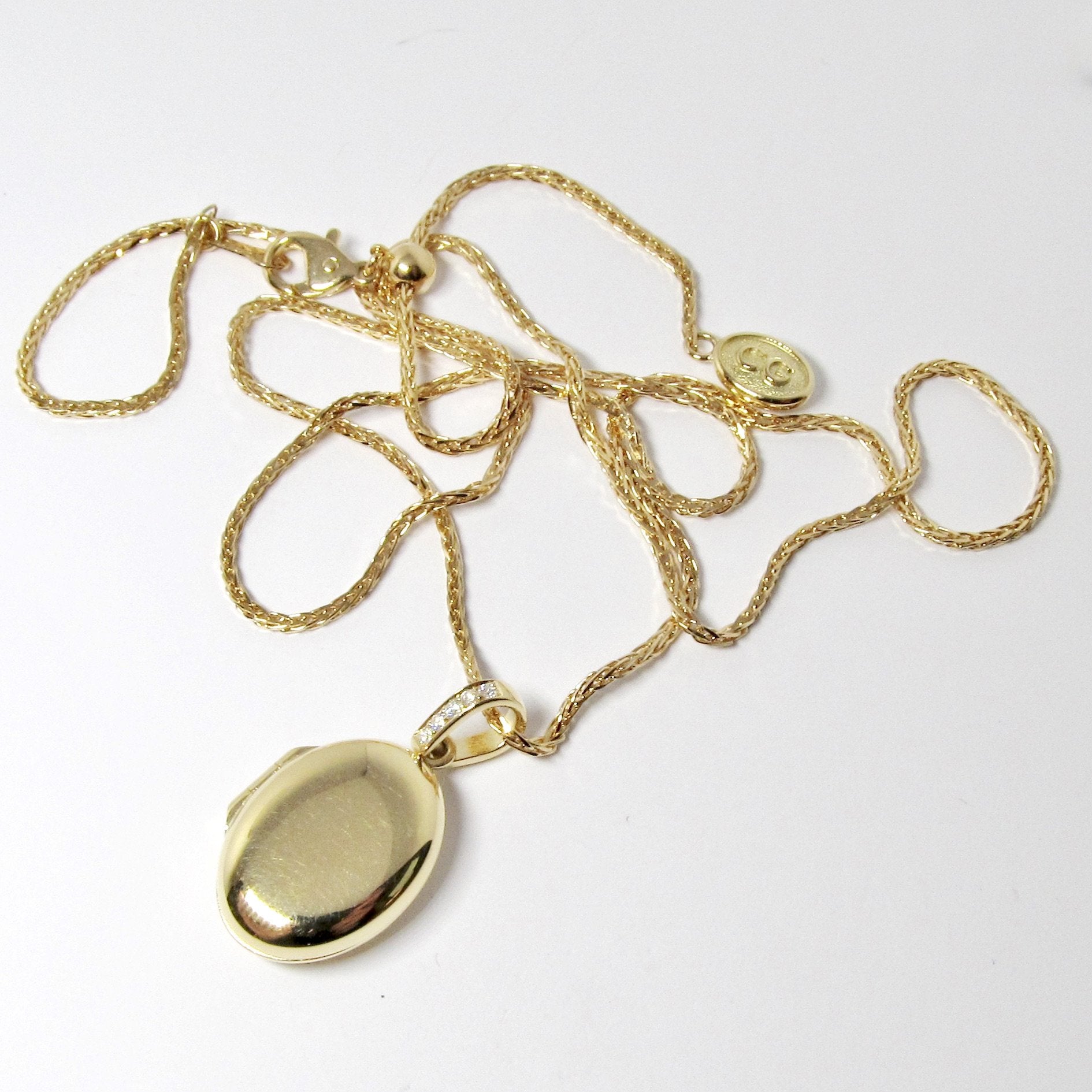 18k Yellow Gold Diamond Set Locket