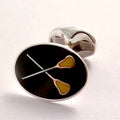 Lacrosse Sterling Silver & Enamel Cufflinks