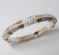 18k White & Pink Gold, White Mother of Pearl Bracelet