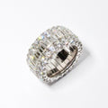 18k White Gold Emerald Cut Diamond Ring