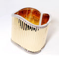Yellow & White Gold Wide Bangle