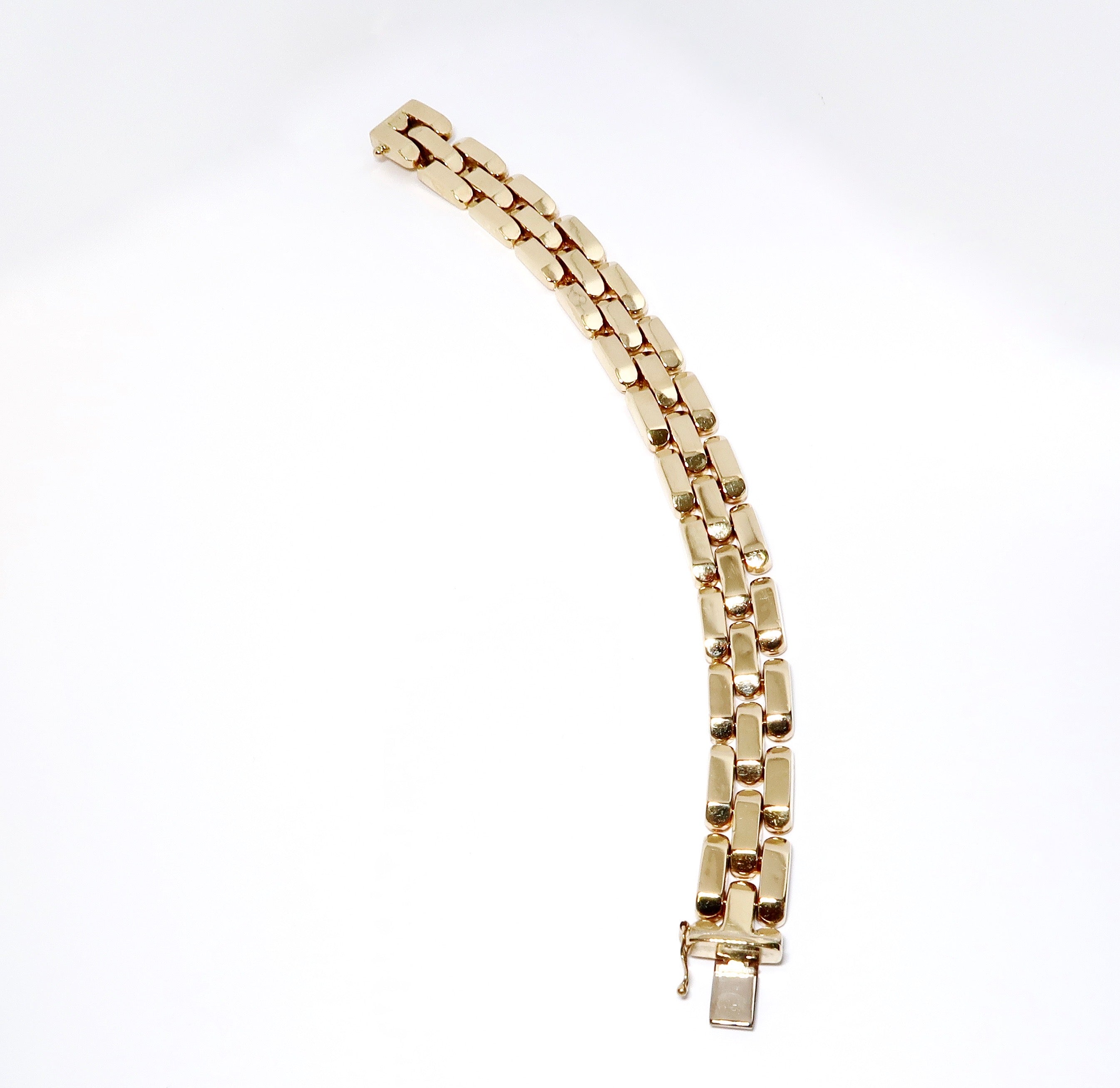 14k Yellow Gold Tank Bracelet