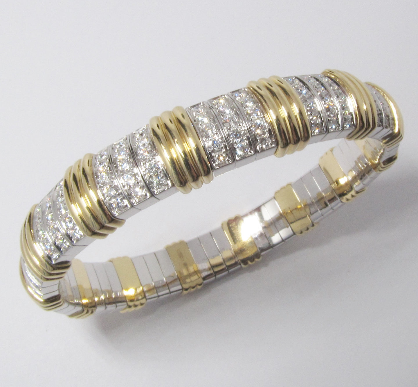 18k White & Yellow Gold, Expanding Bracelet
