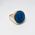 14k Yellow Gold Crest Ring