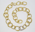 19k Yellow Gold Varigated Necklace