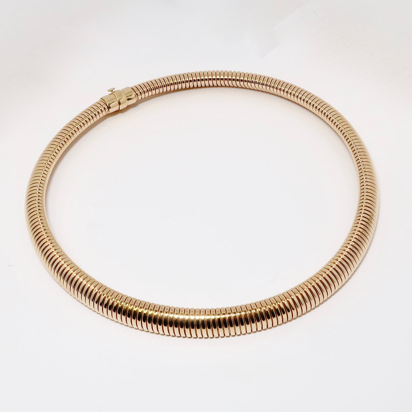 14k Yellow Gold Necklace, Choker Length