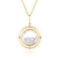 Diamond in Tagua Halo Pendant