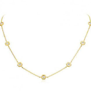 18k Yellow Gold Mini B Necklace