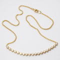 18k Yellow Gold & Diamond Bezel Set Moonlight Necklace