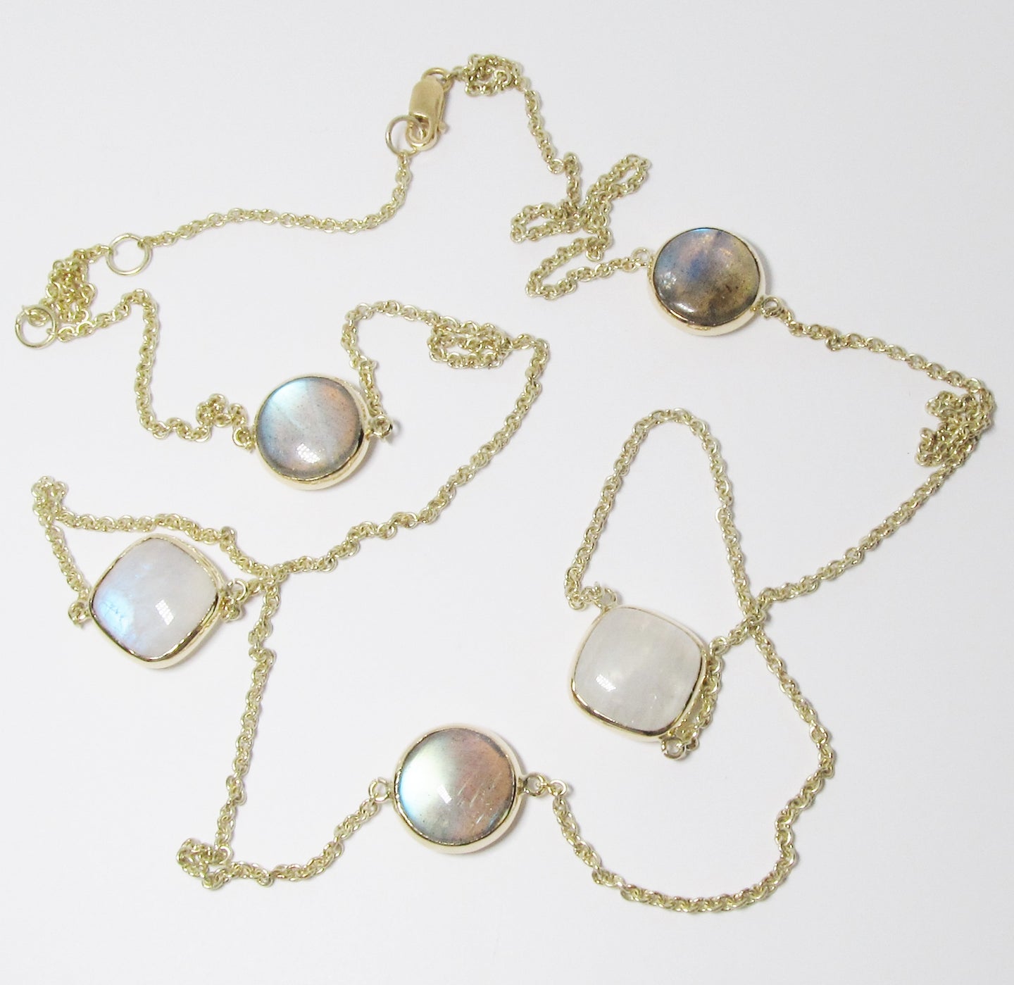 Labradorite & Rainbow Moonstone Necklace