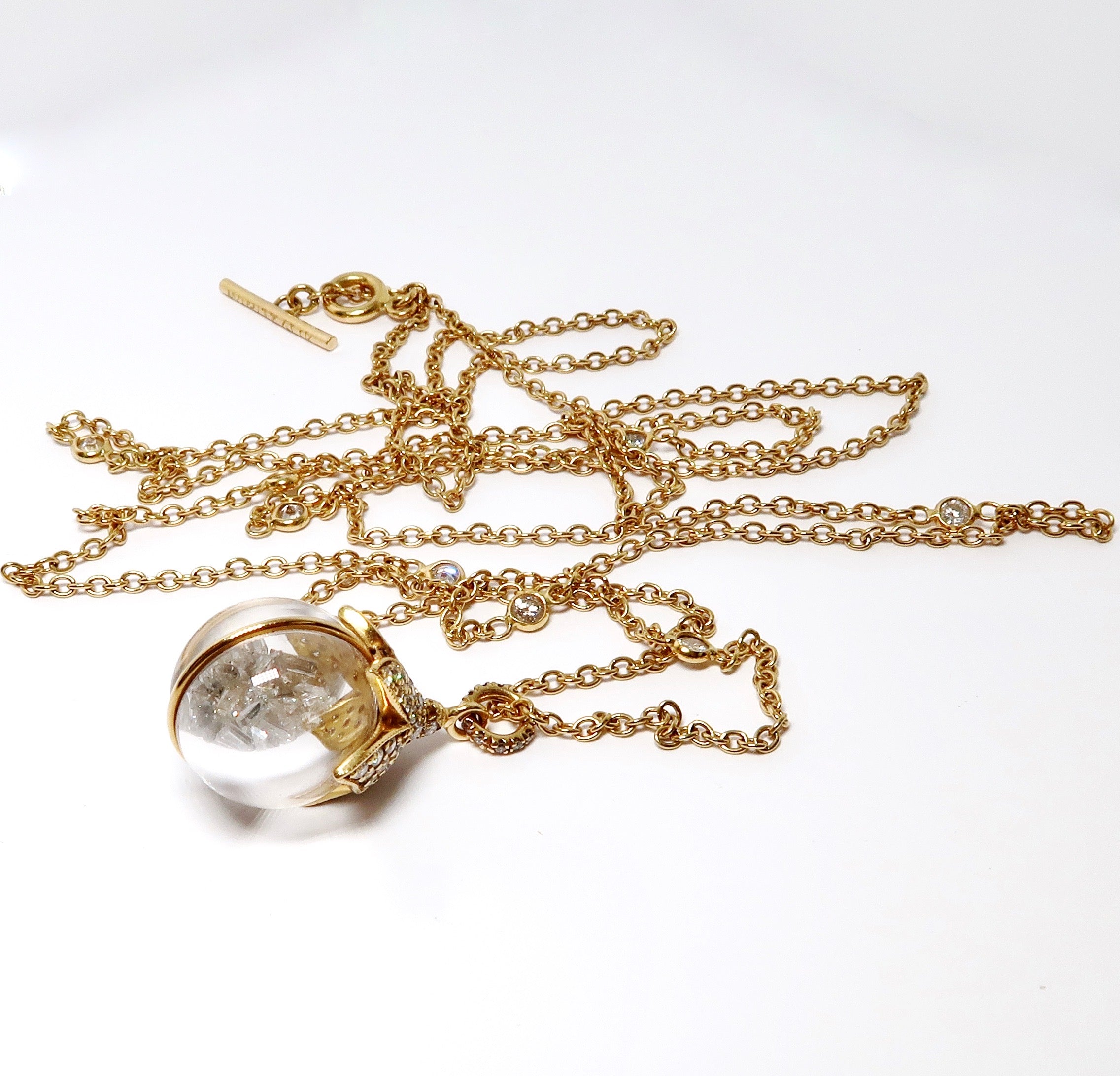 White Sapphire Pendant Necklace