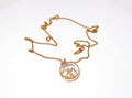 Locket Pendant w/ Three Diamond Pave Initials