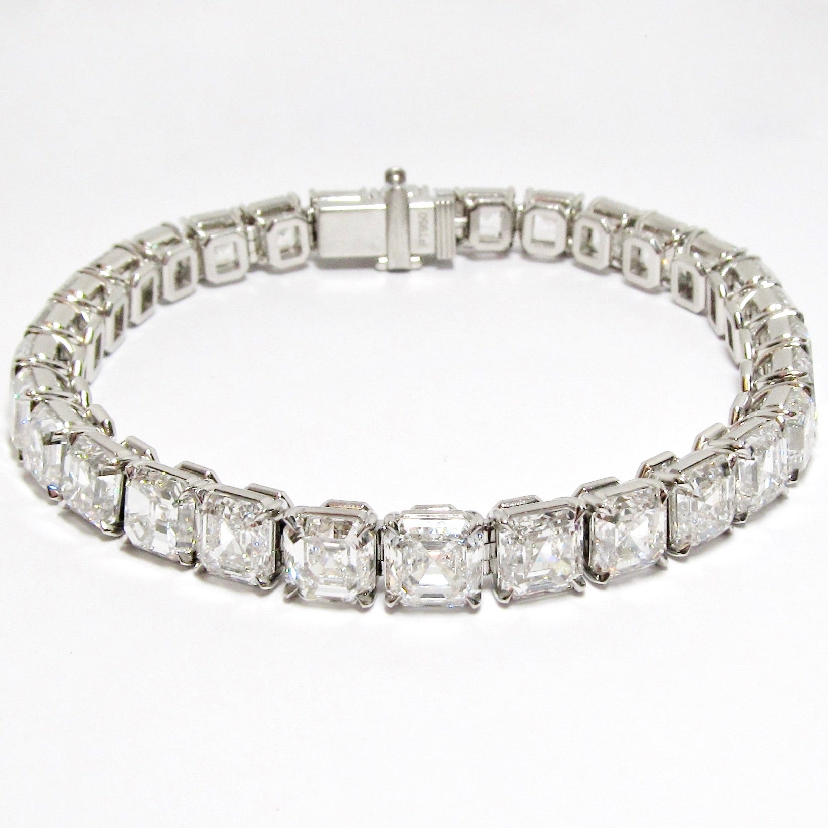 Square Cut Diamond Bracelet, 30 Diamonds