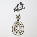 Black Diamonds & Yellow Sapphire Necklace