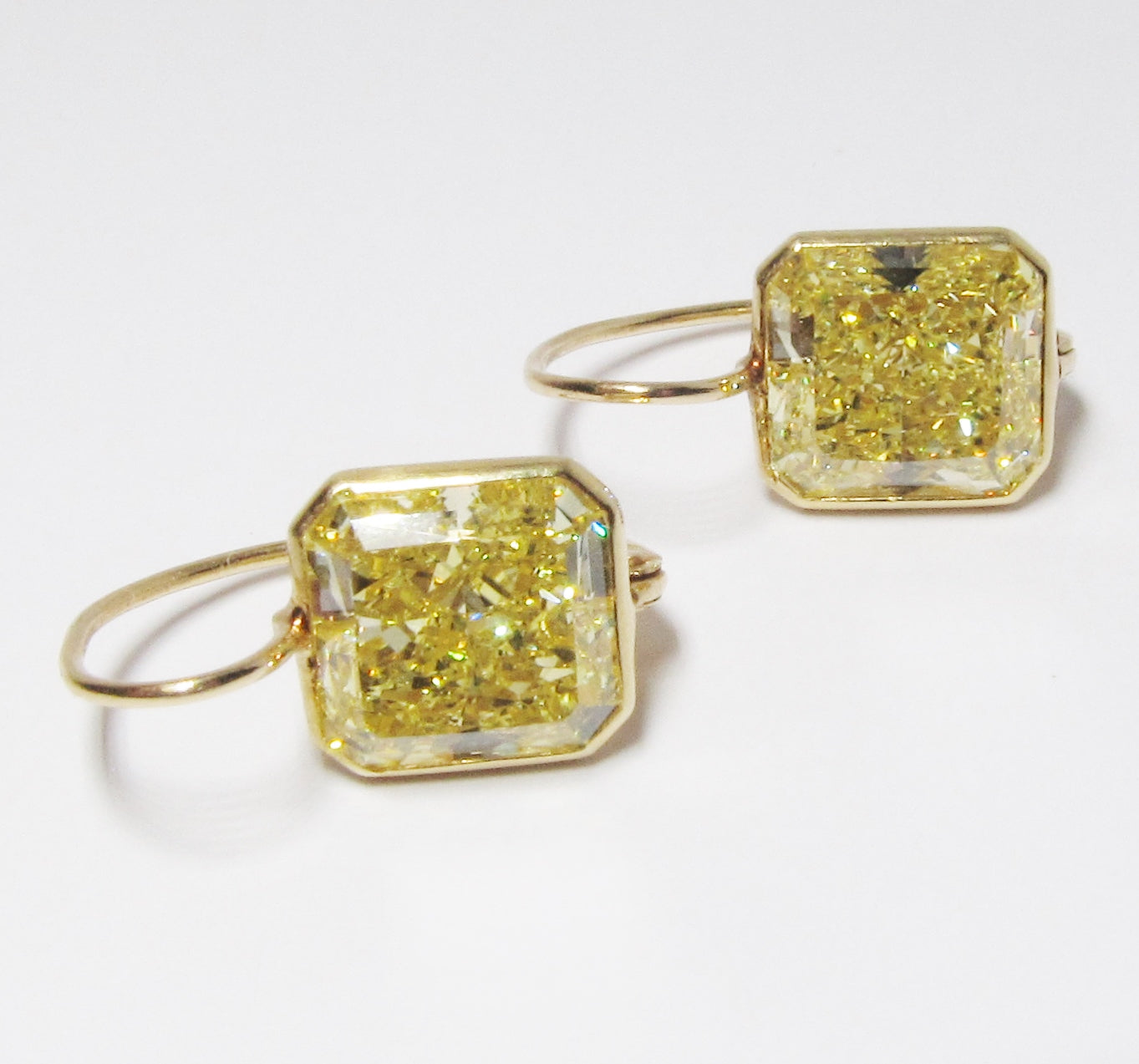 Yellow Diamond Earrings