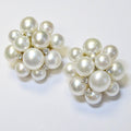 18k White Gold Pearl & Diamond Earrings
