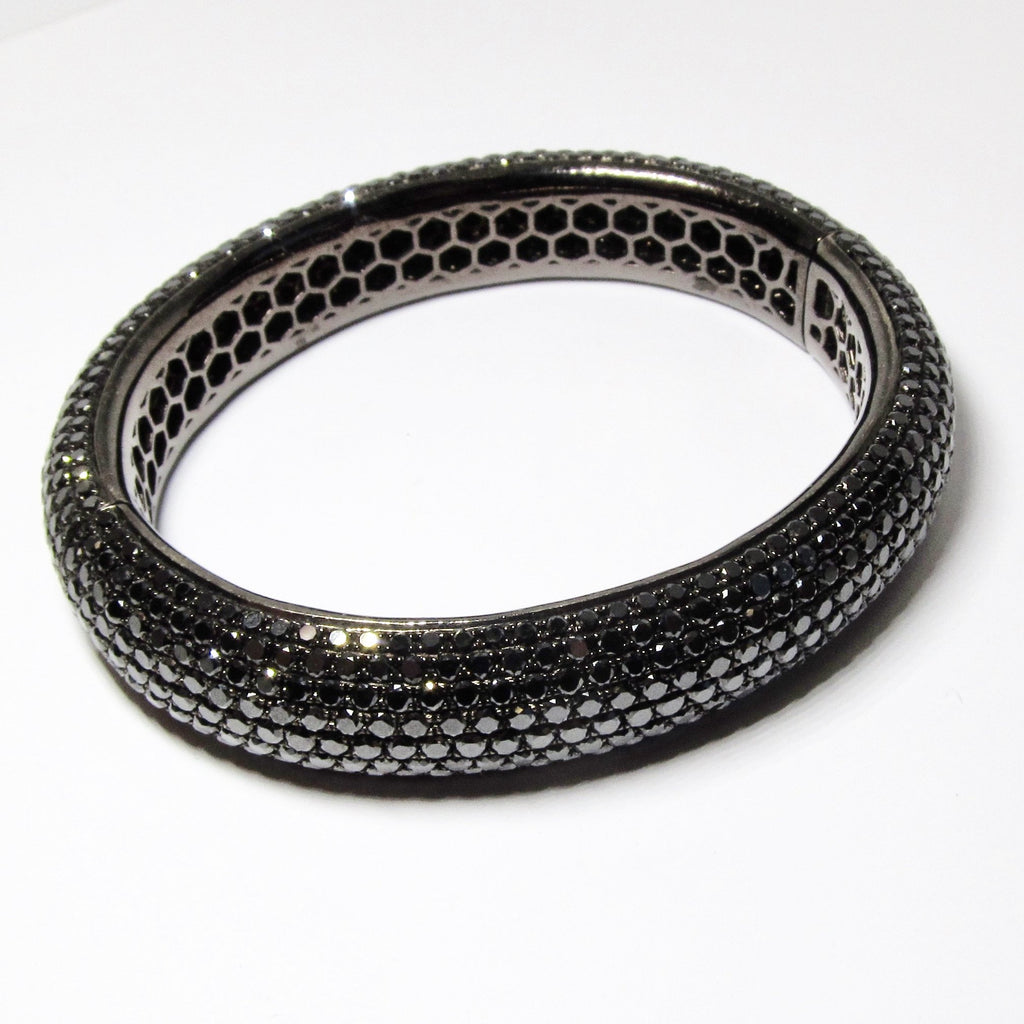 Black Diamond Bangle Bracelet