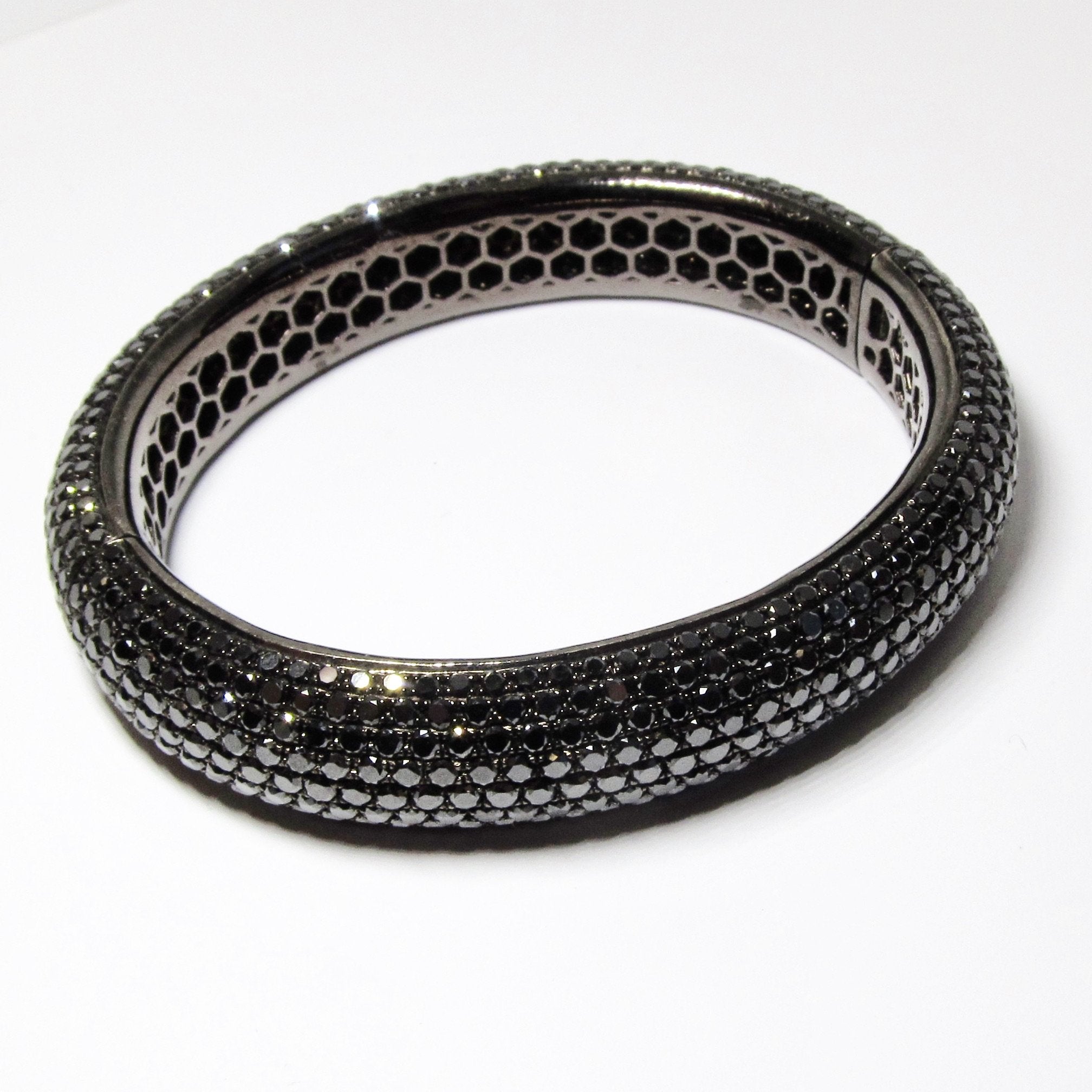 Black Diamond Bangle Bracelet