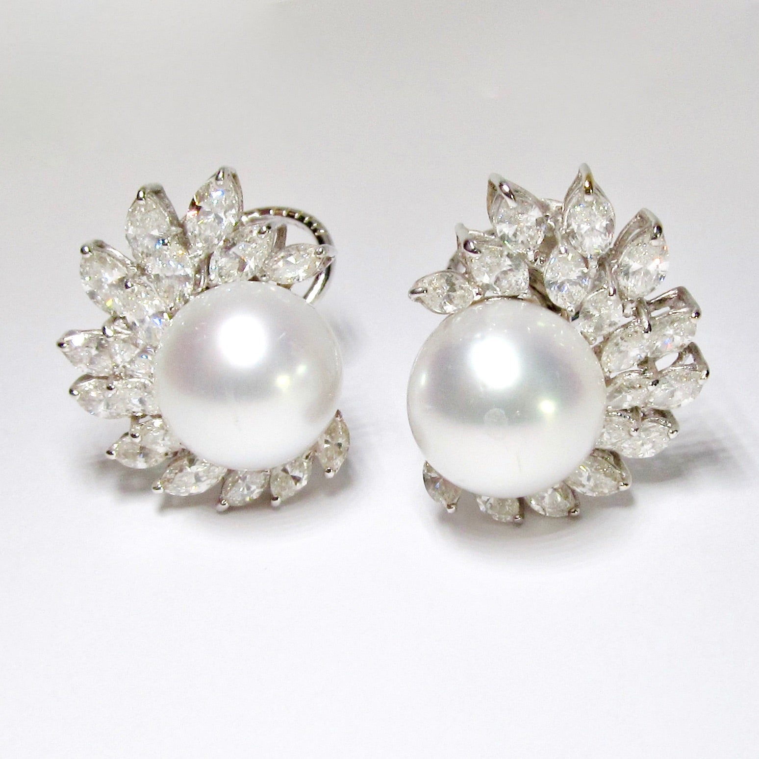 Pearl & Diamond Earrings