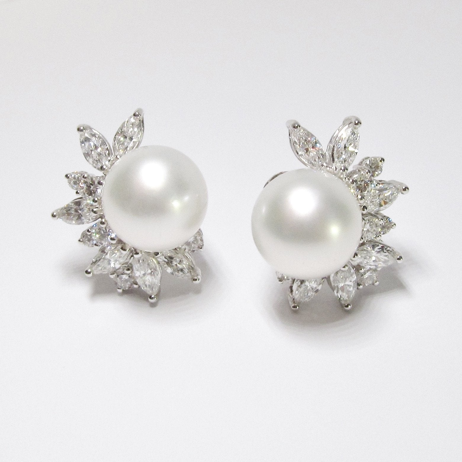 Pearl & Diamond Earrings