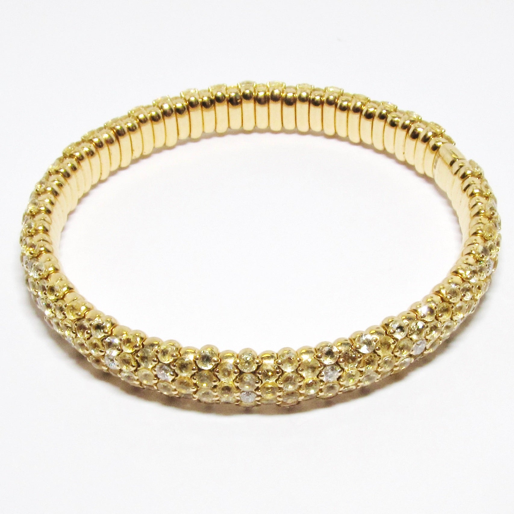Yellow Sapphire & Diamond Stretch Bracelet