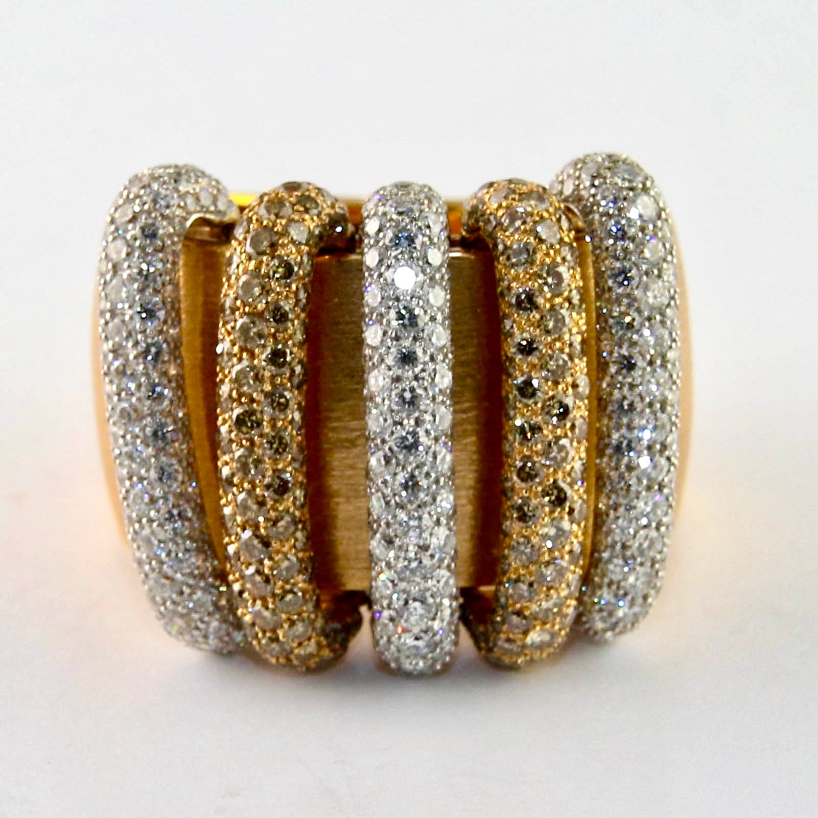 Brown & White Diamond Ring